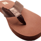Easy Women's Low Wedge Flip Flop Sandals